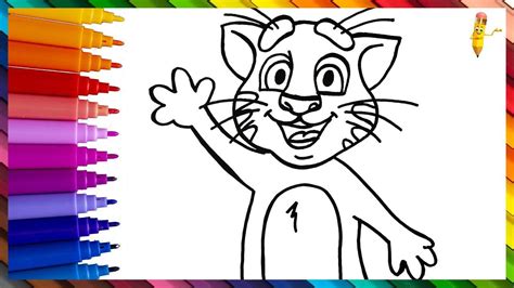My Talking Tom 2 Coloring Pages Awesome Talking Tom Cat Coloring Page
