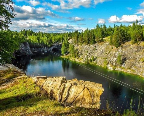 Ruskeala Mountain In Karelia Republic Located In Northwest Russia 10