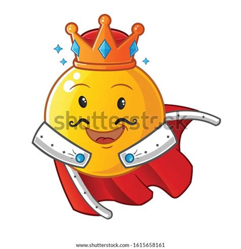 Emoticon Emoji King Crown Cute Chibi Stock Vector Royalty Free