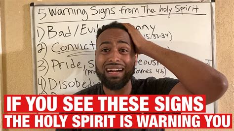 5 Signs The Holy Spirit Is Warning You Youtube