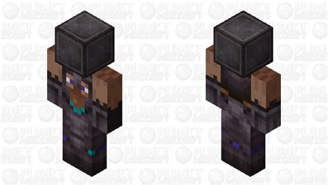 Steve Full Netherite Armor Charging A Netherite Block Minecraft Skin