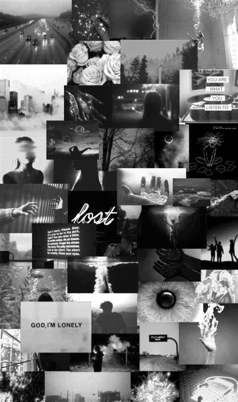 Black And White Aesthetic Collage Laptop Tons Of Awesome Aesthetic