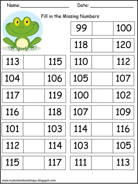 Missing Numbers Worksheet 100 200 Kidsworksheetfun