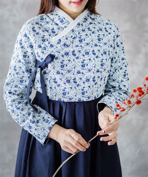Traditional Womens Hanbok Pattern 001traditional Korean Etsy