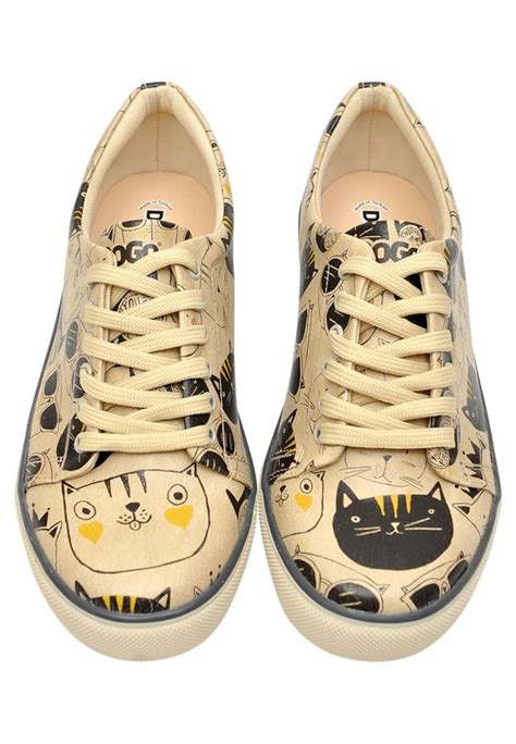 Dogo Monochrome Cats Womens Sneakers Etsy
