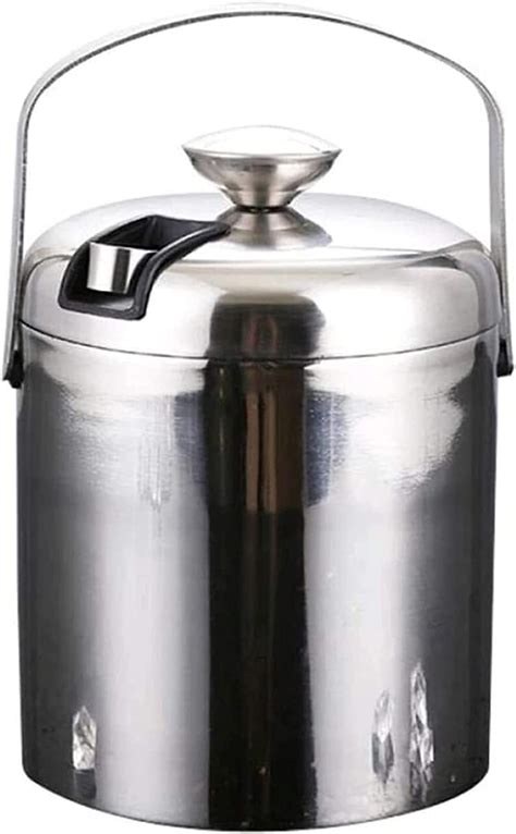Csd Double Wall Stainless Steel Insulated Ice Bucket With Lid 12