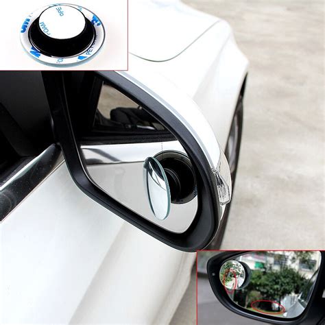 1pc Car Styling 360 Degree Framless Blind Spot Mirror Wide Angle Round Glass Convex Rear View