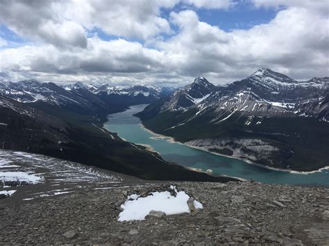 Spray Lake Reservoir From The Summit Of Windtower Kananaskis Country