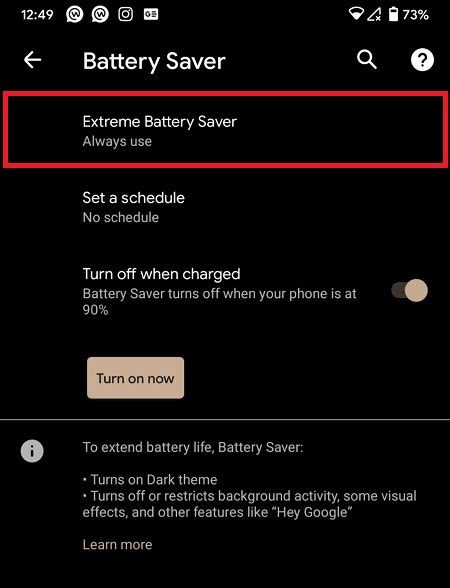 How To Enable The New Extreme Battery Saver Feature On Pixel Phones