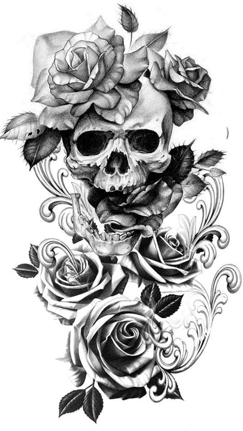 Chest Skull And Rose Tattoo For Men Best Tattoo Ideas