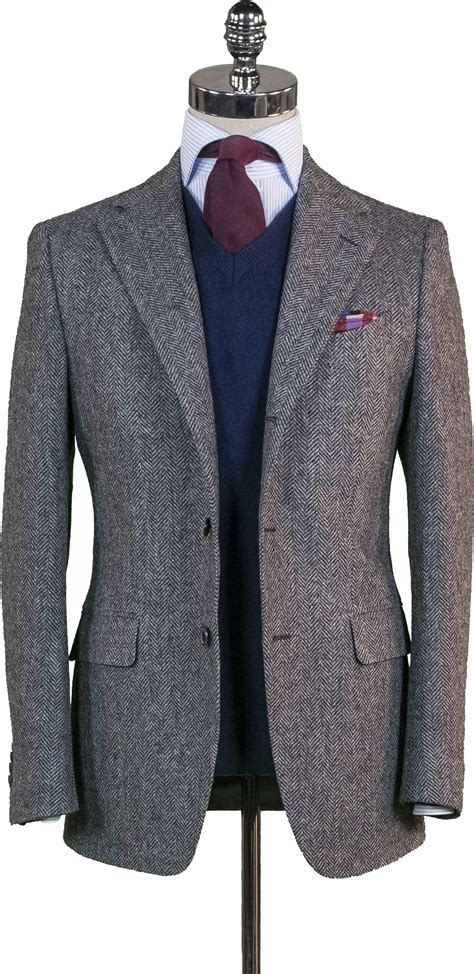Grey Herringbone Tweed Sport Coat Tweed Sport Coat Mens Fashion