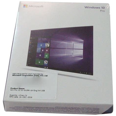Microsoft Corporation Windows 10 Pro Full Version Rs 12500 Piece Id
