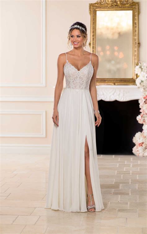 A popular color is white. Relaxed Chiffon Beach Wedding Dress | Stella York Wedding ...