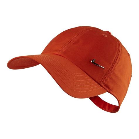 Теннисная кепка Nike H86 Metal Swoosh Cap Orangemetallic Silver