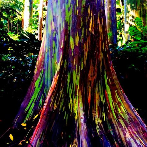 Eucalyptus Deglupta Is A Tall Tree Commonly Known As The Rainbow