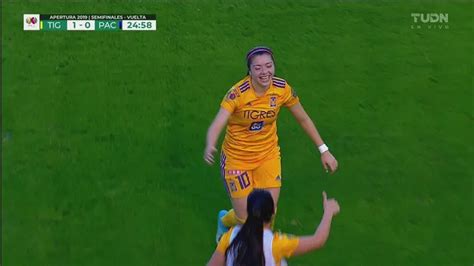 Tigres Femenil vs Pachuca Femenil Katty Martínez evita el fuera de