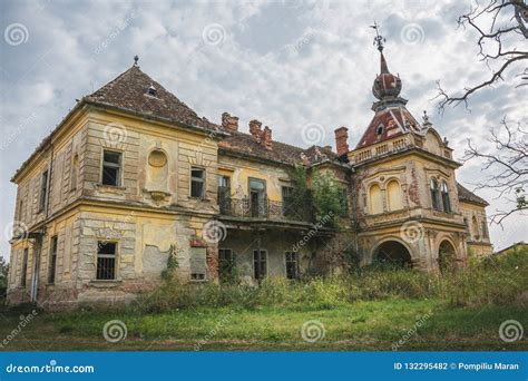 An Old Abandoned Scary Castle In Gothic Style Stock Photo Image Of