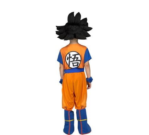 Disfraz De Son Goku De Dragon Ball Con Peluca Para Niño