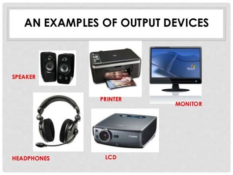 Computer Hardware List Of Output Devices Chapter 4