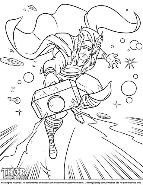 Dibujo Para Colorear De Thor