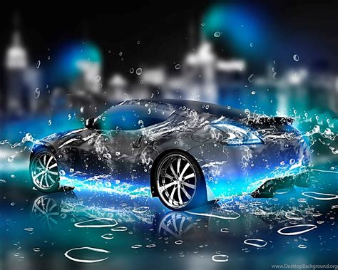 Cars 3d Water Splash Desktop Background Wallpaper 1080p Hd Image