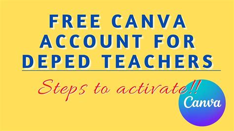 How To Activate FREE Canva Account For Deped Teachers RYAN S BOARD