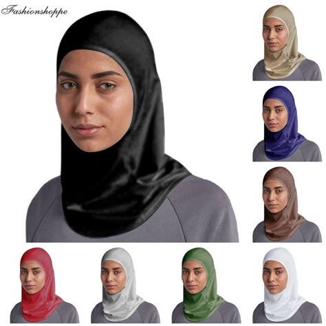 Plain Scarf Women Muslim One Piece Amira Hijab Islamic Hijabs Head