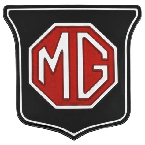 Mg Logo Badge Grille Black And Red White Letters For Mgb Mgb Gt 1962