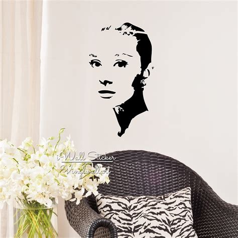 Beautiful Lady Audrey Hepburn Wall Sticker Audrey Hepburn Wall Decal