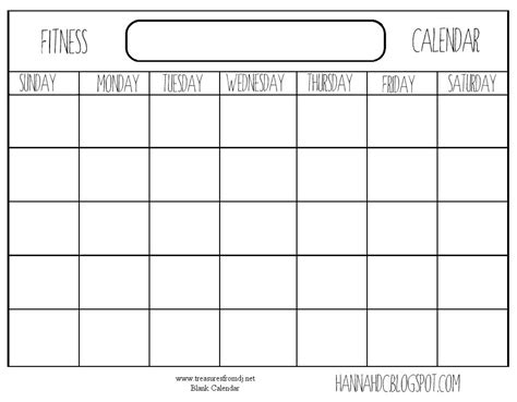Blank Calendars To Print Out Workout Calendar Workout Calendar