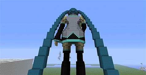 Miku Hatsune Statue Minecraft Project