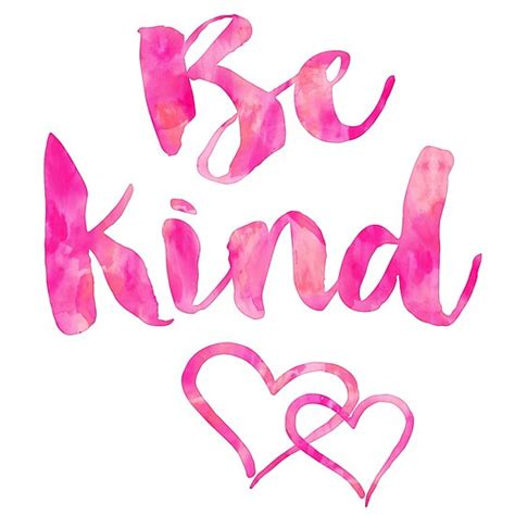 Be Kind Watercolor Inspirational Quote Motivational