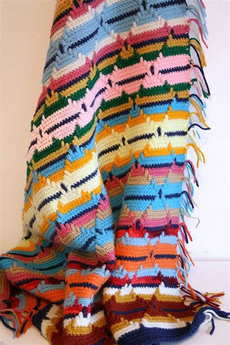Multi Colored Afghan Crochet Blanket Patterns Native American