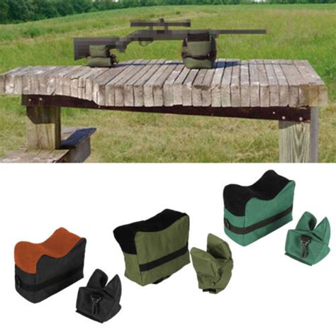 Shooting Range Sand Bag Set Rifle Gun Bench Rest Stand Front Rear Bag