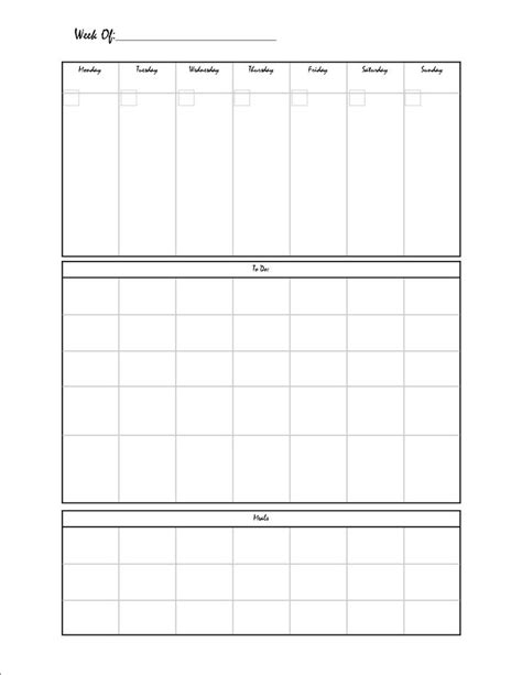Basic Daily Weekly Monthly Planner Printables Etsy Daily Weekly
