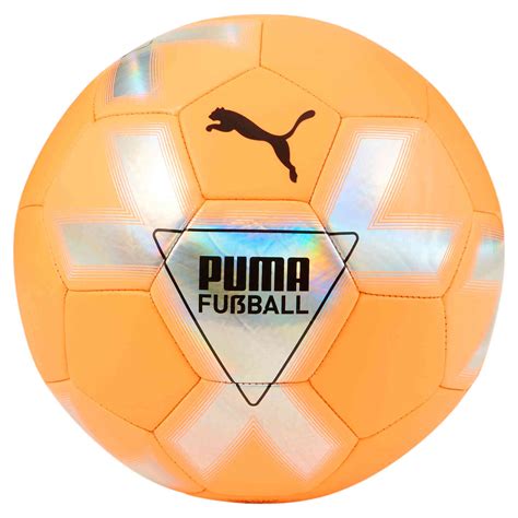 Puma Cage Practice Soccer Ball Neon Citrus And Diamond Silver With