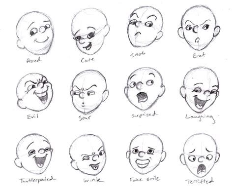 Cartoon Drawing Facial Expression Ideas Brighter Craft