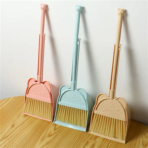 Carton Broom Dustpan Set Kids Creative Mini Desktop Sweep Cleaning