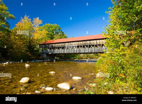 The Albany Covered Bridge Near The Kancamagus Highway In The White