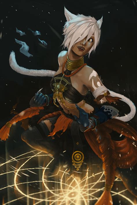 Miqo Te Monk Private Commission On ArtStation At Https