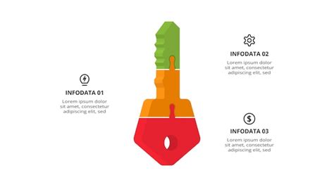 Premium Vector Key Concept For Infographic With 3 Steps Options Parts
