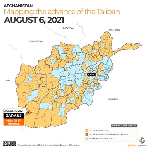 Afghanistan Mapping The Advance Of The Taliban