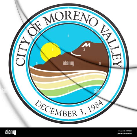 3d Seal Of Moreno Valley California Usa 3d Illustration Stock Photo