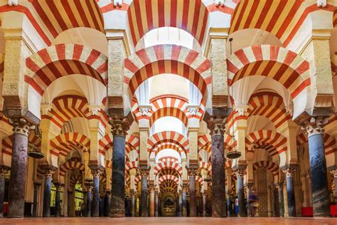 The Double Arches Of The Prayer Hall In The Great Mosque Of Córdoba