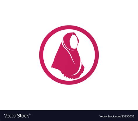 Hijab Black Symbol Royalty Free Vector Image Vectorstock