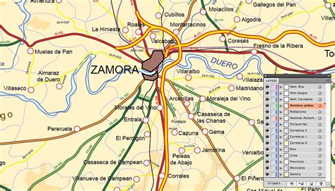 Equilibrar Derechos De Autor Parque Natural Pueblos De Zamora Mapa