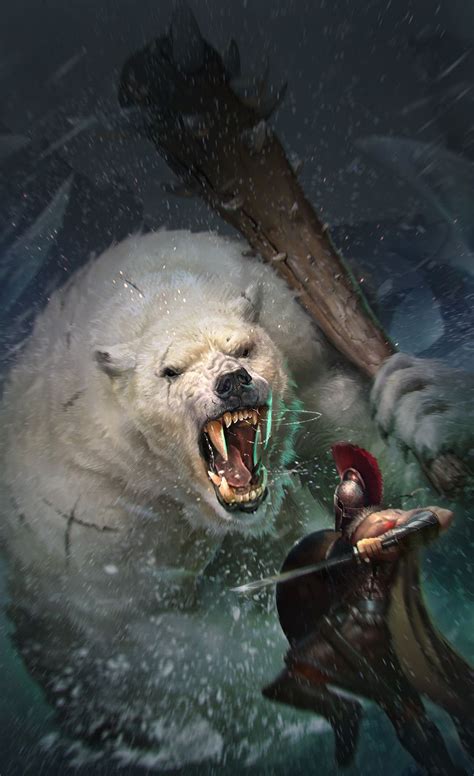 Werepolar Bear Edgar Cardona Bear Art Fantasy Creatures Art