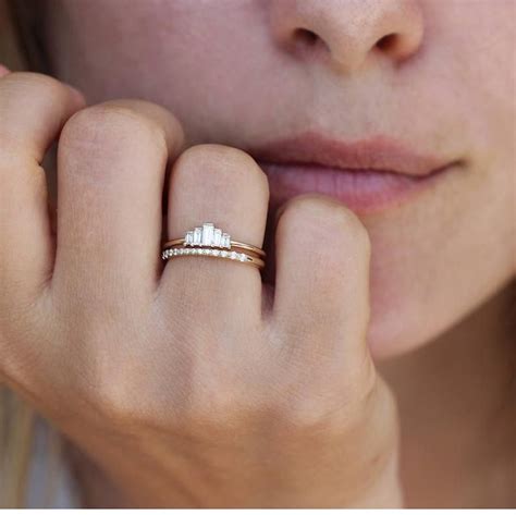 Baguette Engagement Ring Art Deco Engagement Ring Engagement Ring