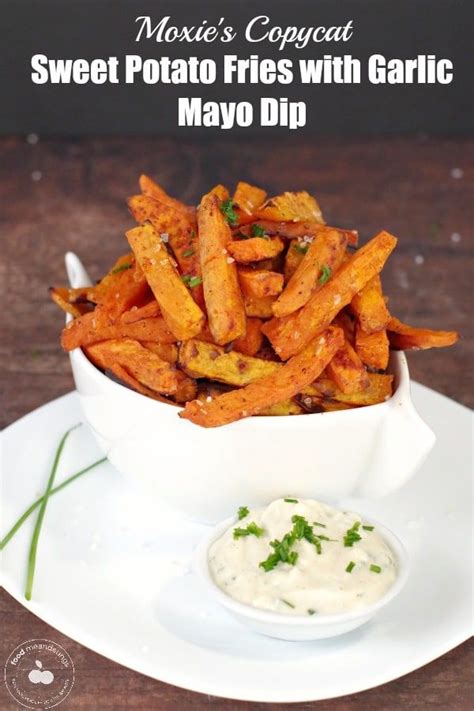 Enjoy fillet steak with sauce for a healthy dinner that also boasts sweet potato fries, spinach and cherry tomatoes. Moxie's Sweet Potato Fries & Garlic Mayo Dip | Recipe in 2020 | Recipes, Sweet potato fries ...