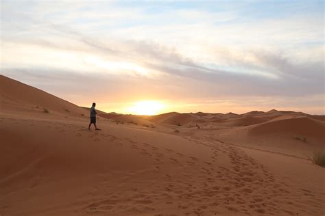 Sunrise In Erg Chebbi Merzouga The Sahara Desert Of Morocco Africa